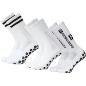 Resim Geeroyoo 3 Çift Futbol Çorabı - Nonslip Tabanca, Soluklu Malzeme, 39-44 Numara, Spor Aktivitelere Uygun Beyaz 