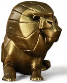 Resim Evene Biblo Dekoratif Obje Heykel Aslan Biblo Dekoratif Süs Eşyası Altın Eskitme Renk Model 37, ebiblomodel37 