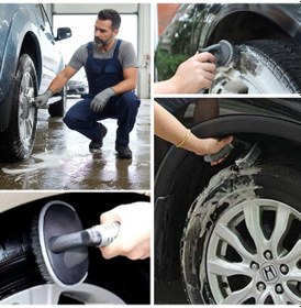 Resim Çok Amaçlı Araç Temizlik Fırçası Oto İç Ve Dış Yüzeyler, Koltuk, Halı, Torpido Ve Jant İçin Ergonomik Temizlik Fırçası 4989 