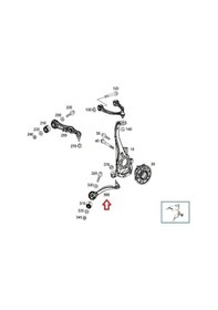 Resim Mercedes Benz C Serisi W204 Ön Sag Alt Salincak Burçlu 2043306811 336777751 