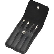 Resim 4'lü set, çanta ile 4 kaş cımbızı, güzellik ve bakım için özel araçlar, kaş cımbızı, kompakt ve taşınabilir set, ticari ve ev kullanımı için uygun 
