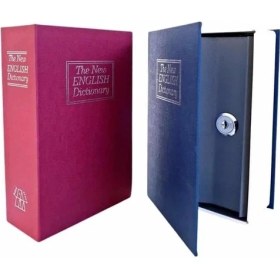 Resim AyrStore Buğz Kitap Görünümlü Gizli Kasa Büyük Boy Anahtarlı Kilitli Para Kasası 