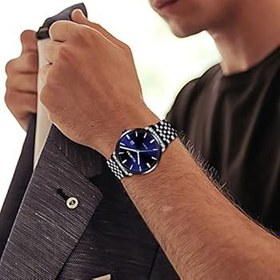 Resim Generisch Watch Erkek İş Lüks Moda Erkek Kuvars Saat Paslanmaz Çelik Kayış Su Geçirmez Çocuk Kol Saati Boncuklu 
