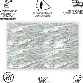 Resim Tink Kendinden Yapışkanlı Yeşil Agat Desenli Pvc Panel 41X62 cm (12 Adet) 3 M² 