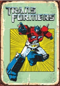 Resim Transformers Optimus Prime Retro Ahşap Tablo - Çizgi Film Temalı Koleksiyon Afişi 