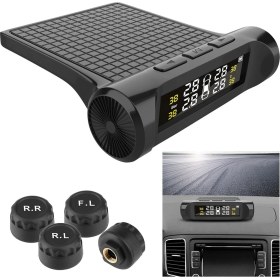 Resim Xiyu Shop Kumral Tarzı Araba Tpms Lastik Basıncı Izleme Sistemi Pil Dijital LCD Ekran Otomatik Güvenlik Alarm Sistemleri Harici Sensör Lastik Basıncı (Yurt Dışından) 