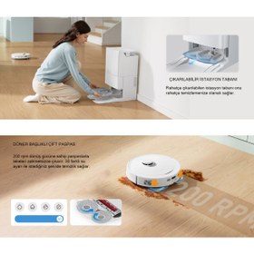 Resim Roborock Mop Yıkama-Kurutma Gelişmiş Uygulama ve Ses Kontrolü Q Revo Çöp İstasyonlu Akıllı Robot Süpürge 