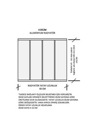 Resim Alüminyum Panel Radyatör Ekol 600x400 Ral 7016 Antrasit Gri 
