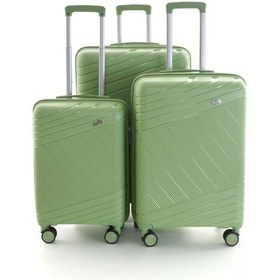 Resim Honeysuitcase Unisex Pastel Yeşil 3'lü Set Valiz Yeşil 