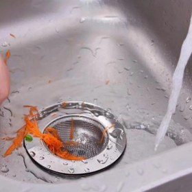 Resim Pileli Store Mutfak Su Lavabo Filtresi Örgü Süzgeç Paslanmaz Çelik 7.5 cm Çap 