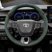 Resim Ultra-İnce Kışlık Polar Direksiyon Kılıfı Toyota için - Kaymaz, RAV4, Camry, Corolla, Highlander, Tacoma, Tundra ve Daha Fazlası için Uygun 