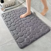 Resim Ultra-Yumuşak Hafıza Köpük Banyo Matı - Taşlı Kabartmalı, Hızlı Kuruyan & Yıkanabilir, Kaymaz Kalın Konfor Halısı Duş Odası İçin 
