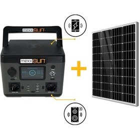 Resim Power Station Taşınabilir Güç İstasyonu 540wh Lityum Batarya,500 W Çıkış Gücü + 160watt Solar Panel 