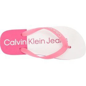 Resim Calvin Klein Kadın Parmak Arası Marka Logolu Rahat Pembe Terlik YW0YW01617-0GM 