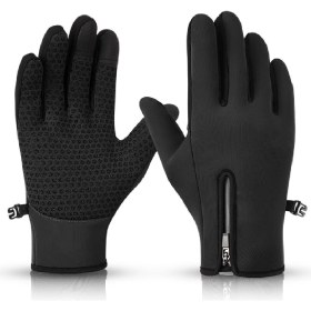 Resim Külah Kaymaz Dokunmatik Fermuarlı Eldiveni Doğa Yürüyüşü Eldiveni 