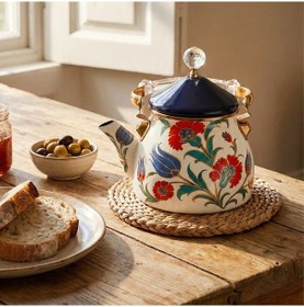 Resim Serenk Premium Emaye Çaydanlık 3.2 Lt Çok Renkli 