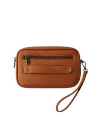 Resim Çantachım El Çantası Deri Taba Portföy Omuz Askılı Kahverengi 