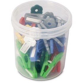 Resim Bora Plastik Desenli Masa Mandalı, 24 Adet 
