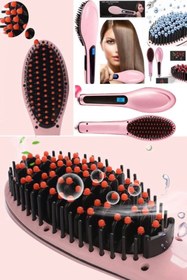 Resim Munico Saç Düzleştirme Tarak Lcd Ekran Dijital Fırça Ev Salonu Unisex Şekillendirme Kadın Saç Fırçası 