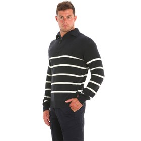 Resim Slam Erkek Kazak Jumper Sobek Lacivert/Beyaz 