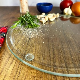 Resim Decorita Kanallı Cam Kesme Tahtası - Cam Kesme Tablası | Saydam | ÇAP32CM | Patentli Ürün 