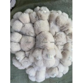 Resim Silver1 Gıoıo Yeni Yay Süsleri Tavşan Peluş Bebek Çekicilik Araba Anahtarlık Kolye (Yurt Dışından) 