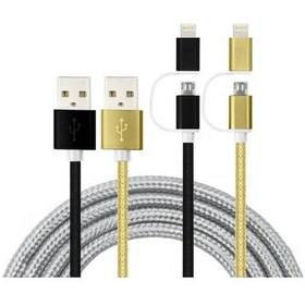 Resim Linktech K555 2In1 Micro Usb + Apple iPhone Uyumlu 1.2Mt Şarj Ve Data Kablosu (366816962) 
