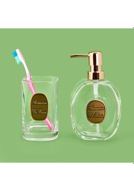 Resim Bath 2'li Banyo Sıvı Sabunluk Seti - Rose / Şeffaf Çok renkli 