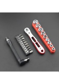 Resim Willowhaven 21 Parça Mini Mandrenli Cırcır Tornavida Seti 36 Diş Çevrilebilir Sapsız Lokma Bijon Anahtarı 