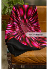 Resim Tv Koltuk Yatak Battaniyesi 150 220cm Organik Polar Leke Tutmaz Kırmızı 