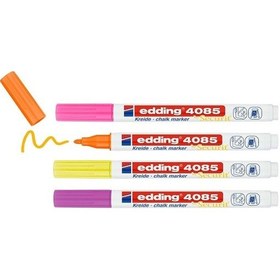 Resim Edding 4085 Tebeşir Chalk Kalem Seti Fosforlu 4'Lü 