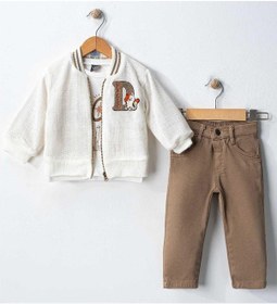 Resim Celira Cnz Beyaz Triko Kollej Erkek Bebek Takım Beyaz 