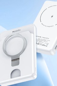 Resim Yesido YP73 Apple Beni Bul Özellikli 5.000 mAh Kablosuz Magsafe Powerbank - Beyaz 