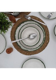 Resim Sedef 16 Parça 4 Kişilik Yemek Takımı Yeşil 