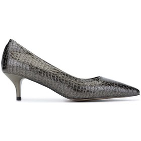 Resim Tamer Tanca Kadın Hakiki Deri Antrasit Stiletto Ayakkabı 886 01 Bn Ayk Sk24-25 Antrasıt Fsly Bsk Antrasit 