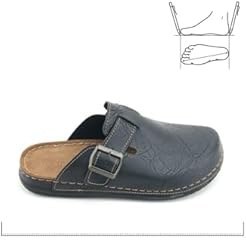 Resim Gezer Erkek Iç Taban Hakiki Deri Tek Toka Ayarlanabilir Ev Bahçe Günlük Terlik 