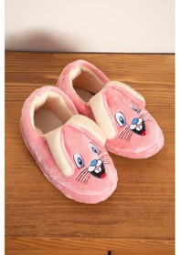 Resim Albishoes Kız Çocuk Panduf Ev Patiği Pamuk Astarlı Tavşan Figür 001 