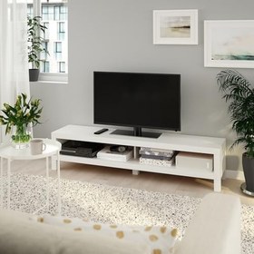 Resim Tv sehpası, beyaz, 160x35x36 cm 