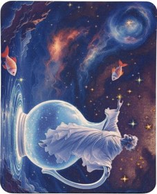 Resim Kova Burcu Desenli Tip Kaymaz Taban Optik Bilgisayar Notebook Burçlar Mouse Pad Mauspad 17x 21 Cm 