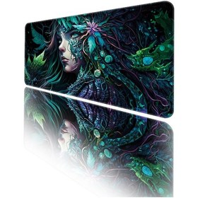 Resim Helixsun Mouse Pad Büyük Boy Gaming Oyuncu XXl 90 x 40 CM Forest-Girl 