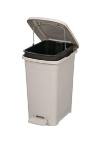 Resim Omnipazar Elf-i342 Slim Pedallı Plastik Çöp Kovası İç Kovalı 25 Lt Gri 