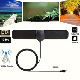 Resim 300 Mil Menzilli Anten TV Dijital HD 4K İç Mekan Televizyonu, TV Sinyalinizi Geliştirin! 