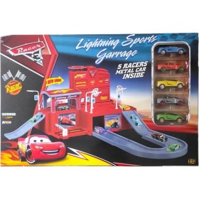 Resim Brother Toys Oyuncak Büyük Boy Şimşek Mcqueen Otopark Garaj Seti 5 Adet Metal Araba Hediyeli 50 Cm. 
