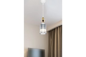 Resim Akses Karo Gold Tekli Optik Füme Sarkıt Salon Yemek Odası Oturma Odası Antre Mutfak Çocuk Odası Yatak Odası 