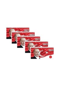 Resim 2023 Aj-66 16x33.5 Haftalık Masa Ajandası-100.yıl 5 Adet 