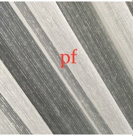 Resim Perdefony Çizgili Şantuk Tül Perde Beyaz Ekru Ve Krem 