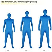 Resim Pazly Yeşil 180cm Chroma Key Kıyafeti - Stüdyo Fotoğrafçılığı İçin Tam Vücut Kostüm 60-75kg 