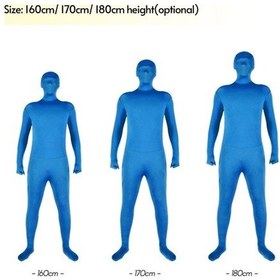 Resim Pazly Yeşil 180cm Chroma Key Kıyafeti - Stüdyo Fotoğrafçılığı İçin Tam Vücut Kostüm 60-75kg 