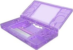 Resim eXtremeRate Nintendo DS Lite NDSL için yedek kılıf, tam kılıf ve düğmeler ve ekran koruyucu kabuk aksesuarı, Nintendo DS Lite el oyun konsolu için (şeffaf lila) – Konsol YOK 