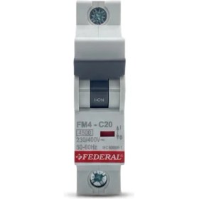 Resim Mercansa Eco Lounge Federal 1X20 A C Tipi 4.5ka Otomatik Sigorta Fm4 9EG-C0431-SD20 